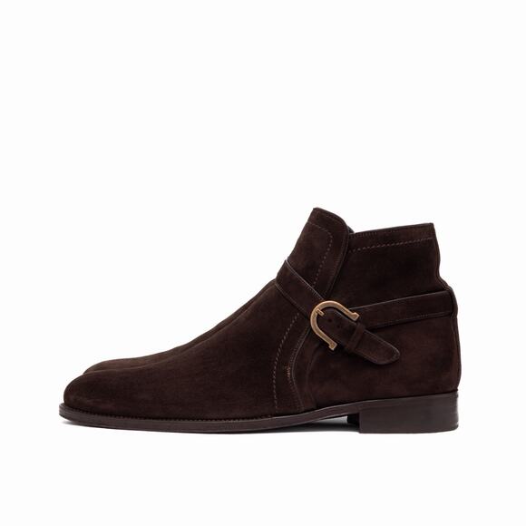 1450$ SALVATORE FERRAGAMO Brown Suede Ankle Jodhpur Boot US 10.5 EE